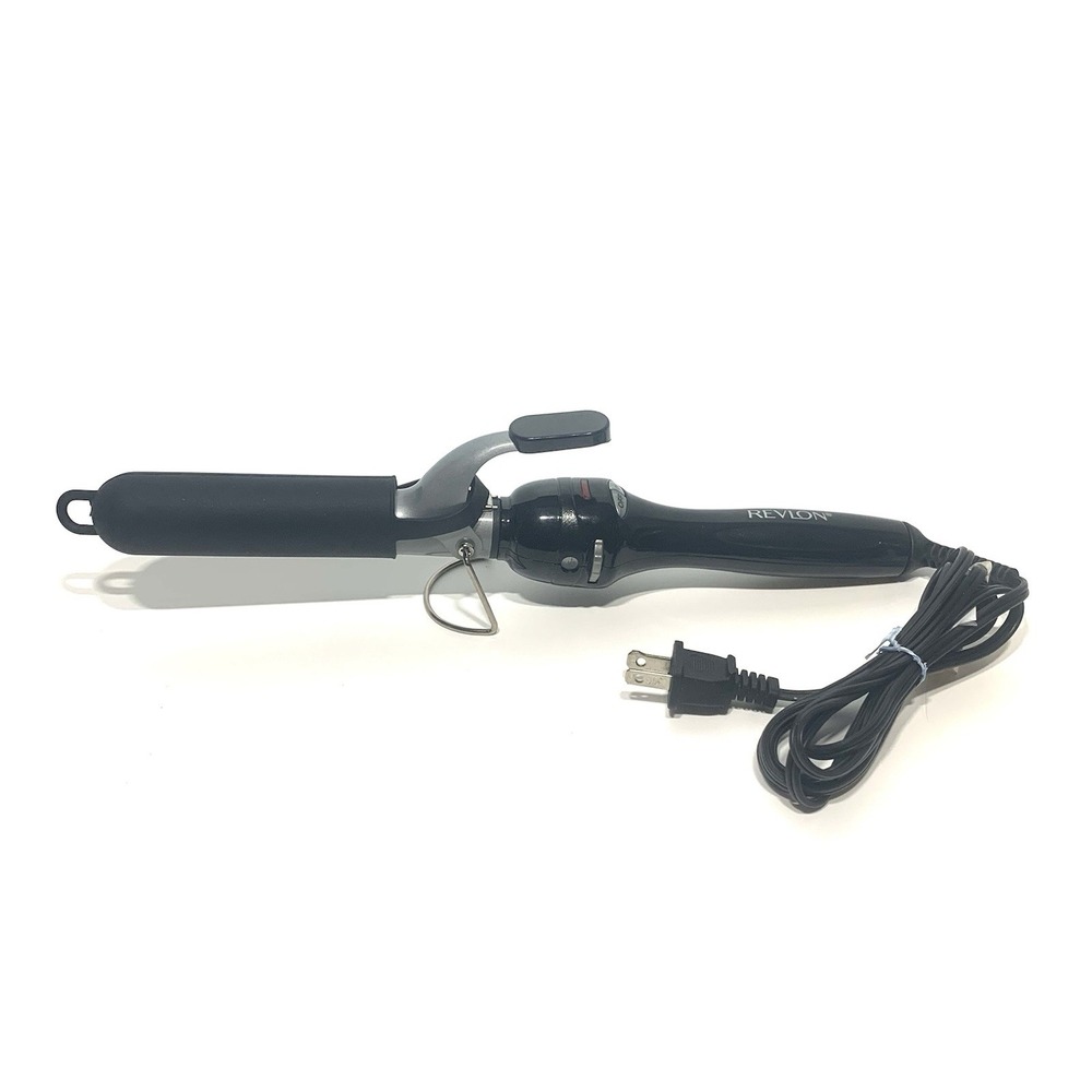 Revlon Curling Iron Black Silver with‎ 25 Heat Settings and Protective Sleeve
